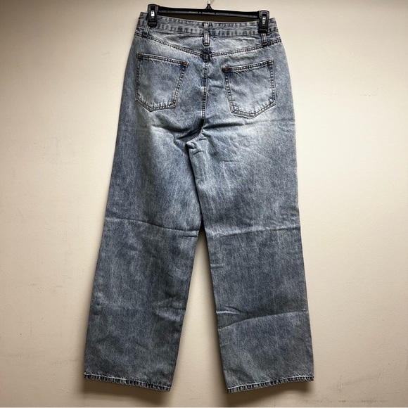Hot Topic Love Revival - Vintage Destructed Wide Leg Jeans - Size 11 - New - Picture 3 of 7